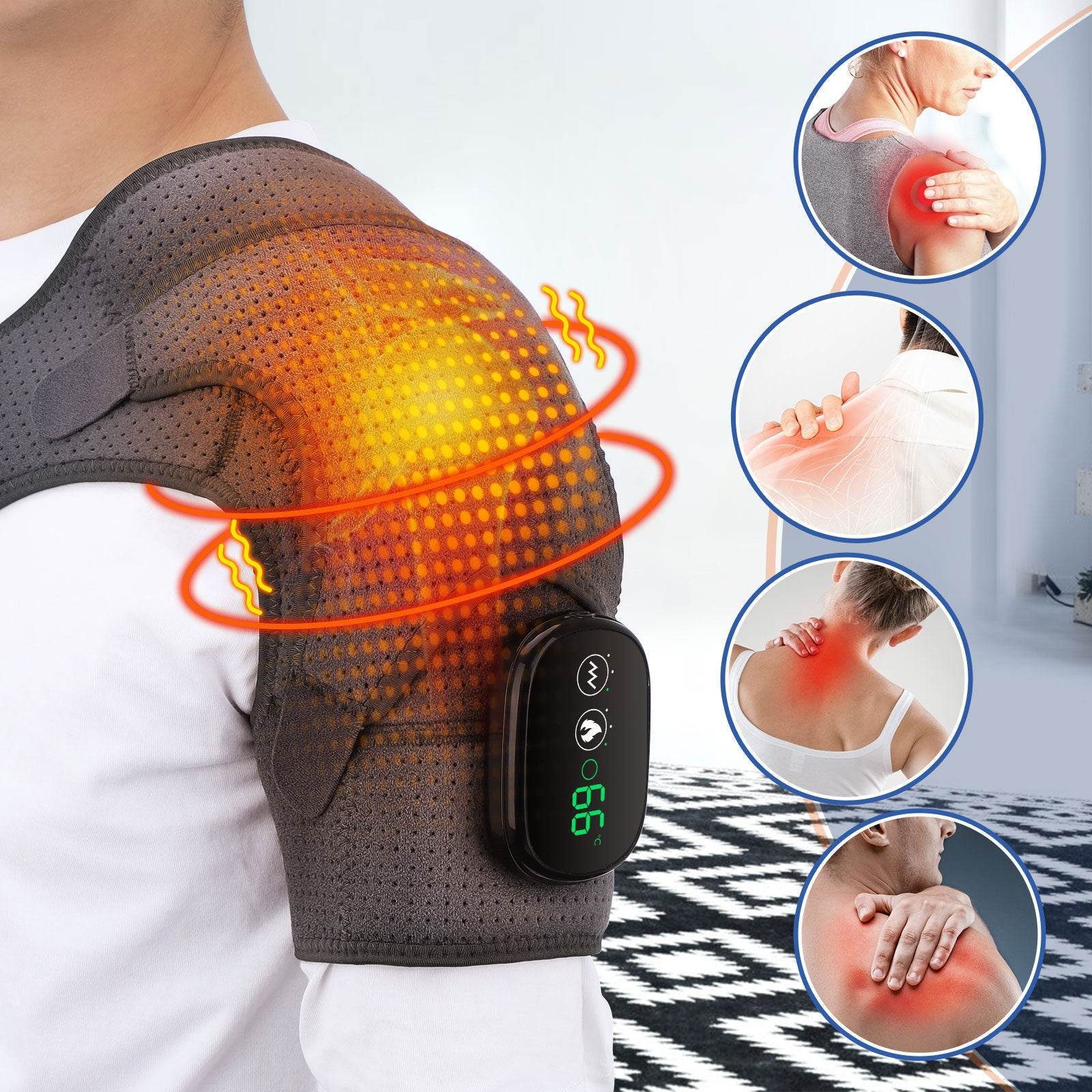 Electric Heating Shoulder Massage Belt | USB Rechargeable - ZA-Zola