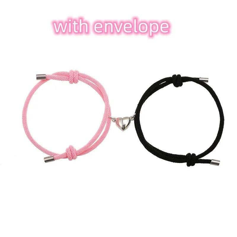 Magnetic Nylon Love Bracelet Pair – Adjustable Fit - ZA-Zola