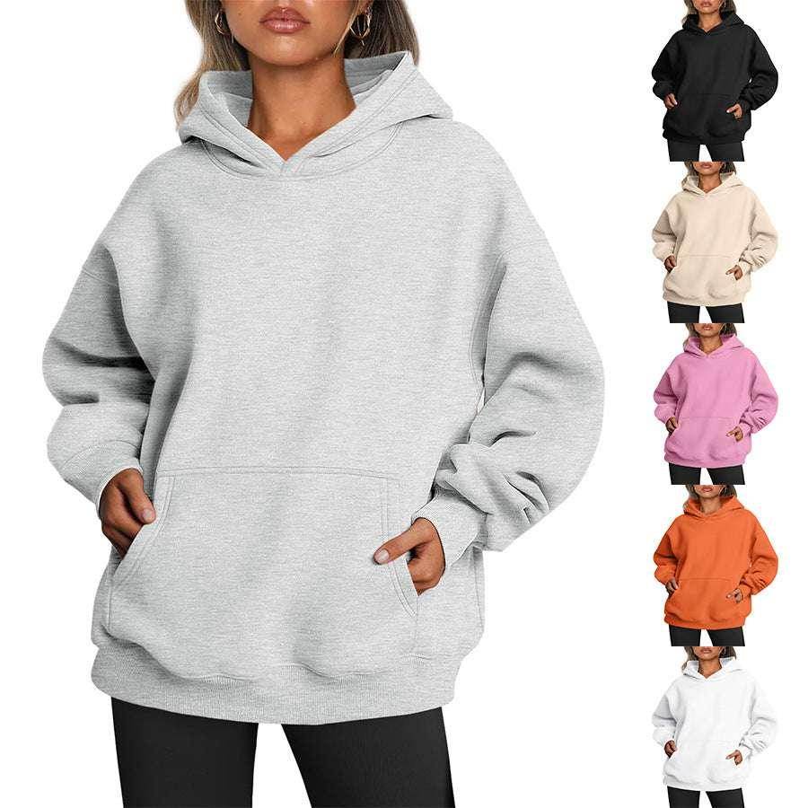 Women's Oversized Fleece Hoodie – Stay Cozy! - ZA-Zola