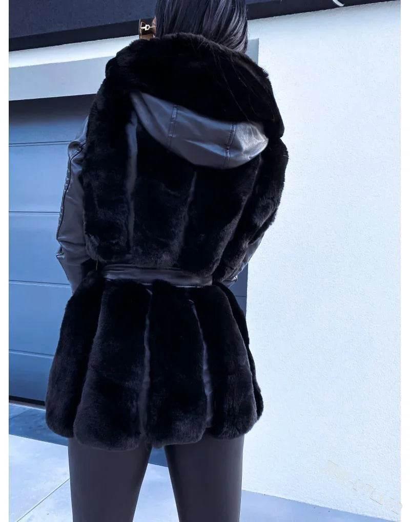 New Fur Belt Hooded Jacket – Shop Now! - ZA-Zola