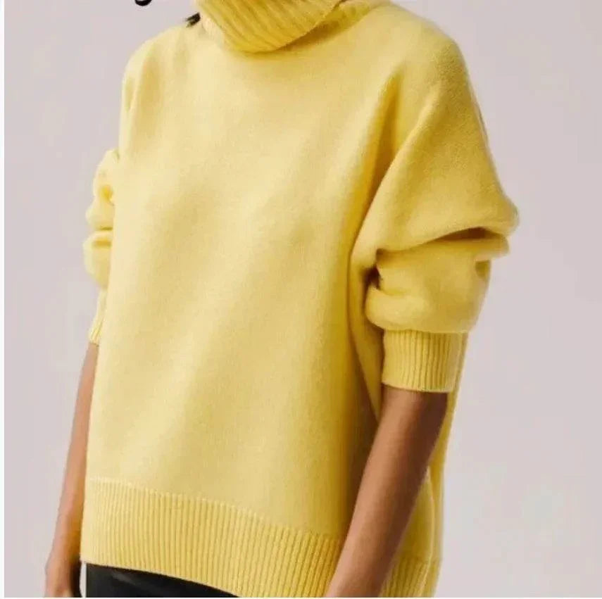 Long Sleeve Solid Color Pullover Sweater Women - ZA-Zola