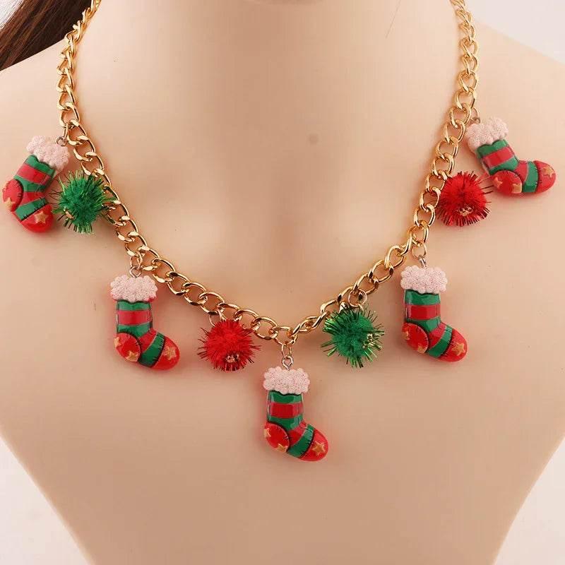 Shop Creative Christmas Tree & Santa Necklace – Stylish - ZA-Zola