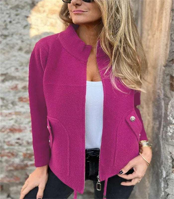 Woolen Lapel Suit Jacket Loose Fit Winter Blazer - ZA-Zola