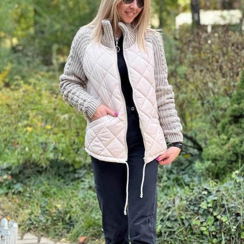 Winter Stand Collar Cotton Jacket – Warm Zipper Coat for Women - ZA-Zola