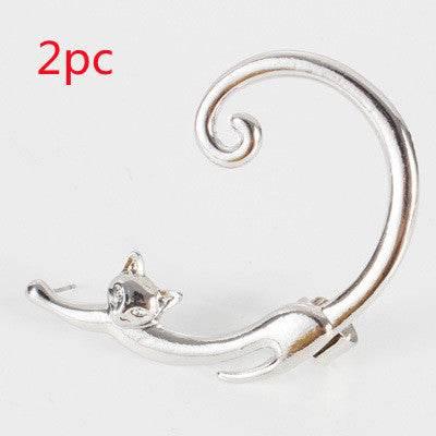Punk Cat Ear Cuff Stud Earring – Edgy Style Jewelry - ZA-Zola