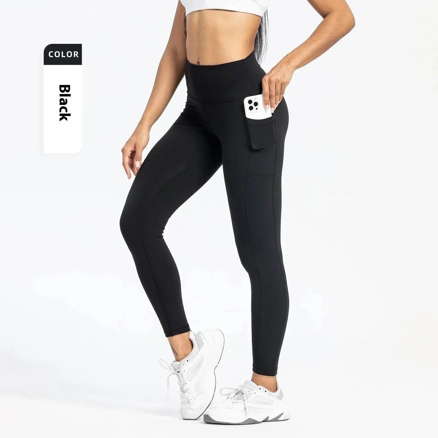 Slim-Fit Yoga Pants – High Waist, Pockets, Moisture-Wicking - ZA-Zola