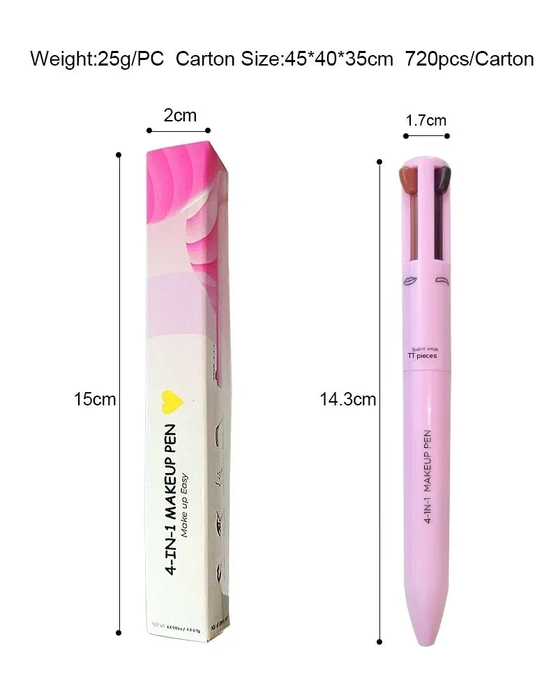 4 in 1 Makeup Pencil – Eyebrow, Eyeliner, Lip Liner & Highlight - ZA-Zola