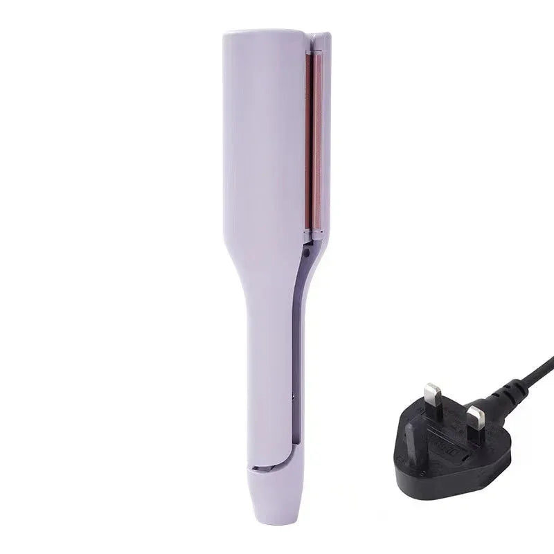 Purple hair straightener with UK plug for women’s beauty and hair styling