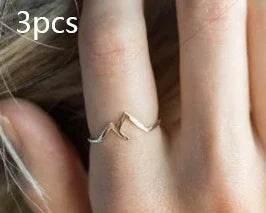 Mountain Shaped Copper Ring for Women - ZA-Zola