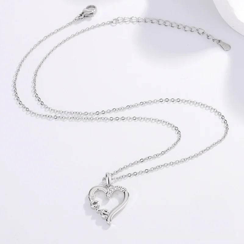 LOVE Titanium Steel Necklace – Stylish Gift for Her - ZA-Zola