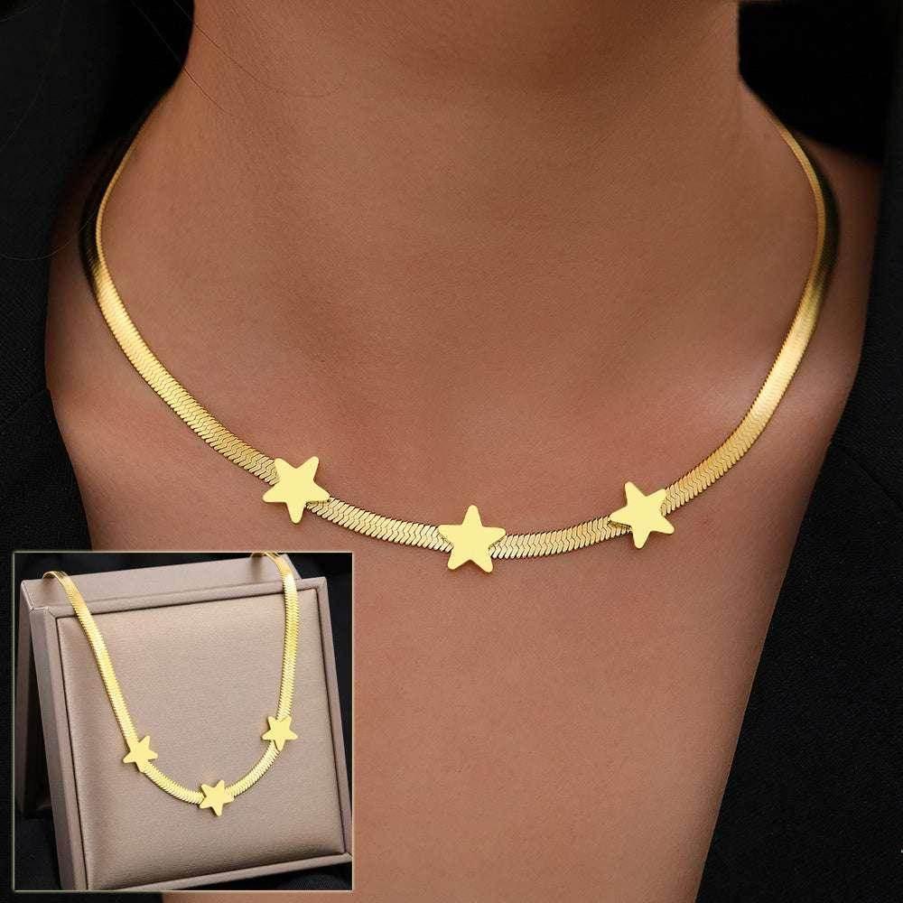 Gothic Star Snake Chain Necklace for Women - ZA-Zola