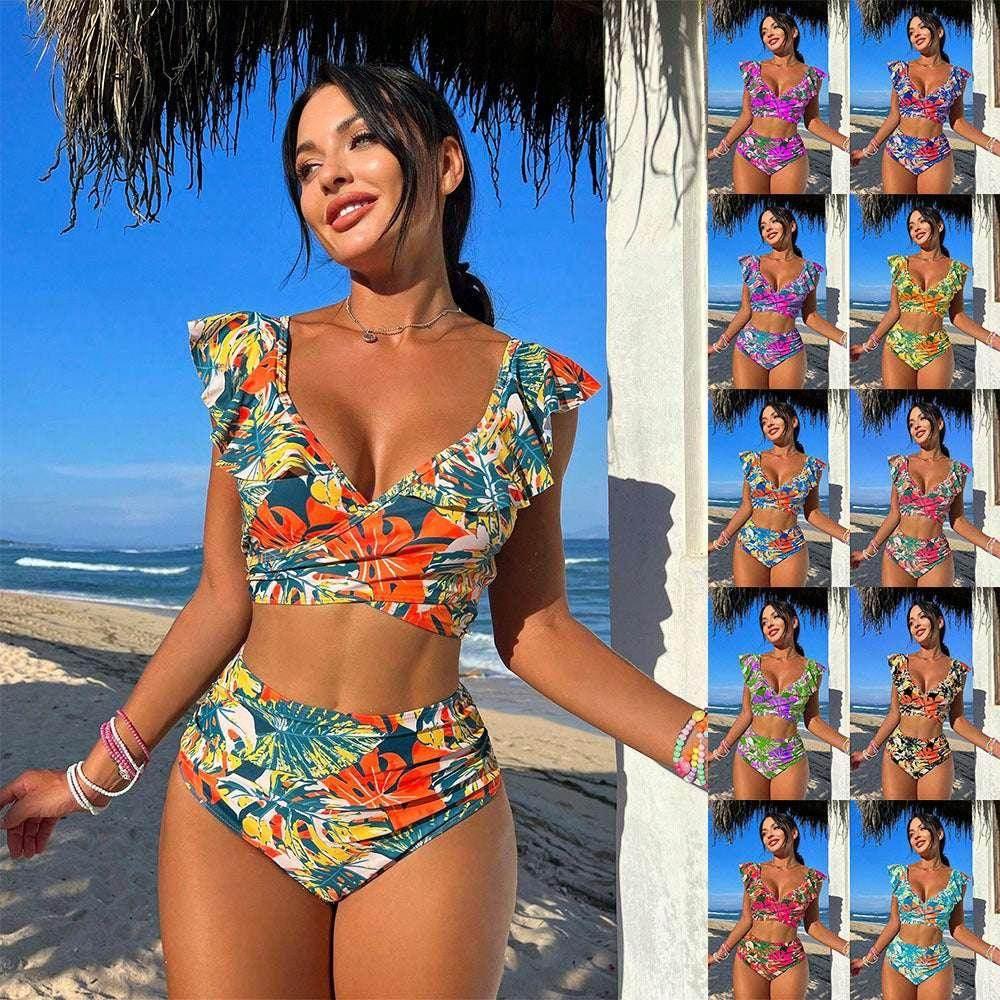 Women’s Ruffled Halter Two-Piece Bikini Set | S–XL - ZA-Zola