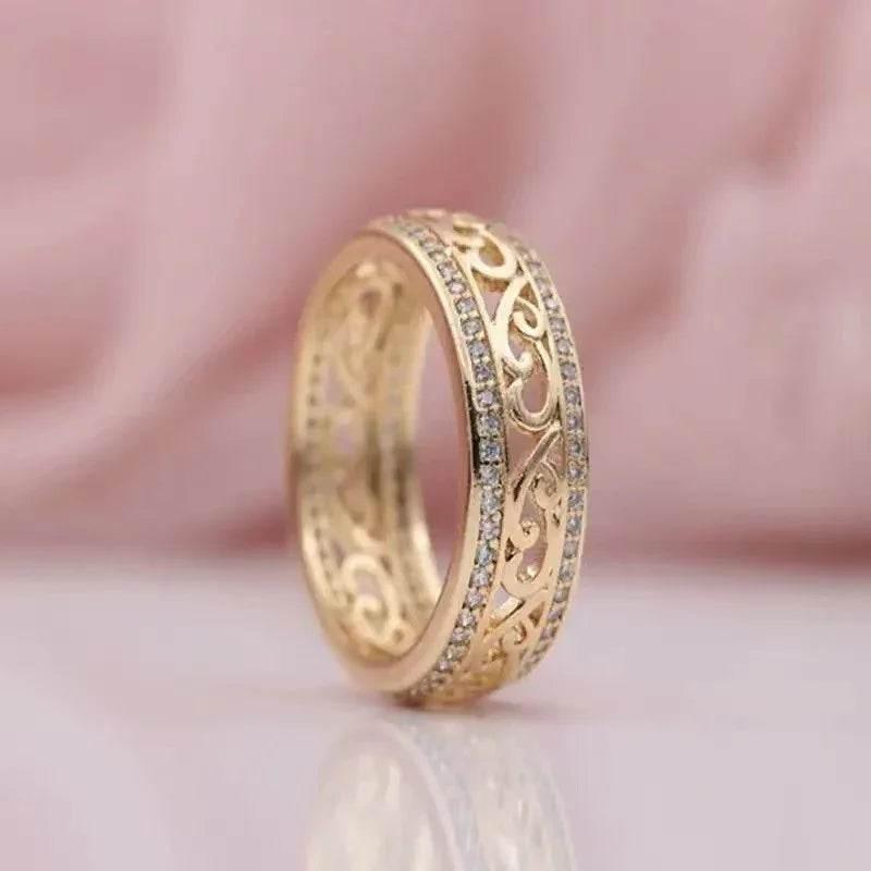 Elegant Diamond Hollow Ring for Women – OL Style - ZA-Zola