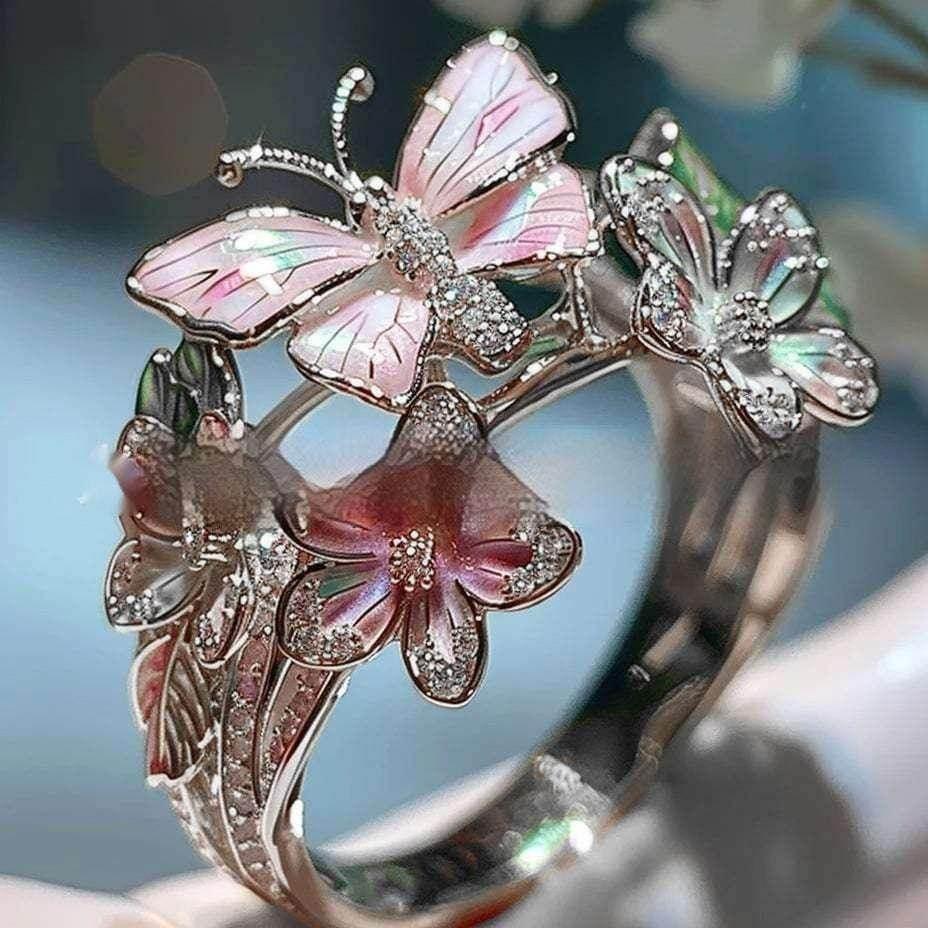 Elegant Butterfly Ring for Women Adjustable Open - ZA-Zola