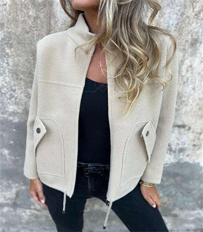 Woolen Lapel Suit Jacket Loose Fit Winter Blazer - ZA-Zola