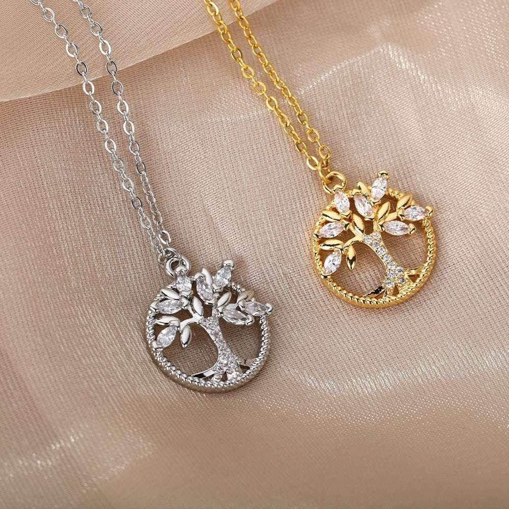 18K Hollow Tree of Life Pendant Necklace - ZA-Zola