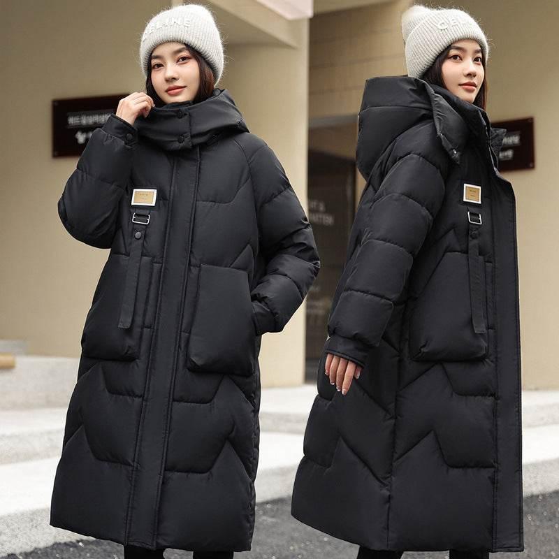 Detachable Hat Women’s Coat | Mid-Length Thickened Jacket - ZA-Zola