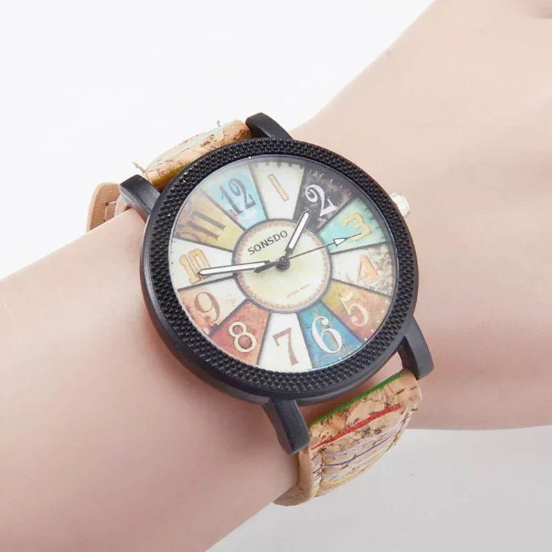 Vintage Leather Quartz Watch for Women – Casual Style - ZA-Zola