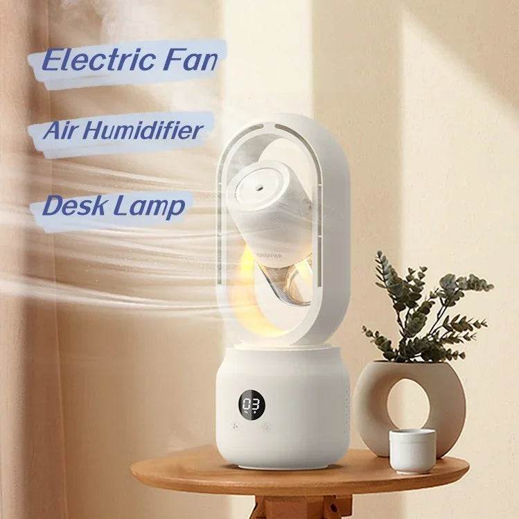 Bladeless USB Rechargeable Fan with Spray Humidifier - ZA-Zola