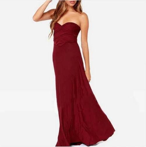 15-Way Convertible Maxi Dress – Sexy Backless Boho Wrap - ZA-Zola