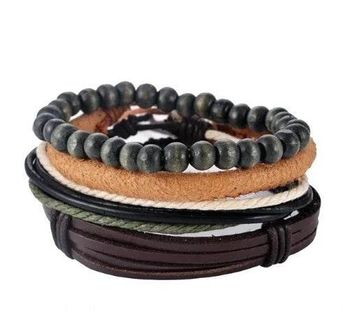 Vintage Leather Punk Wrap Bracelet Unisex - ZA-Zola