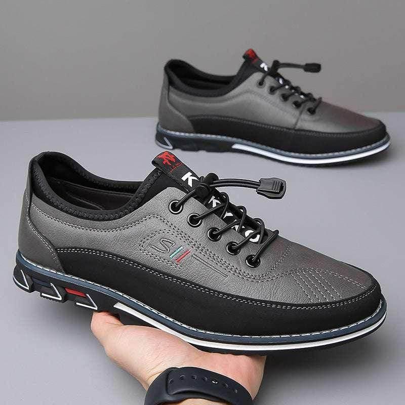 Men’s Waterproof Leather Shoes – Grip & Comfort - ZA-Zola