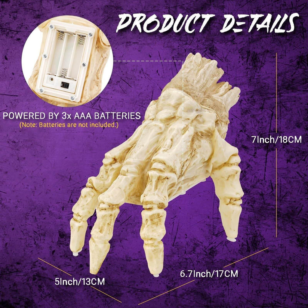 ZA-Zola Halloween Electric Luminous Crawling Hand with Sound - ZA-Zola