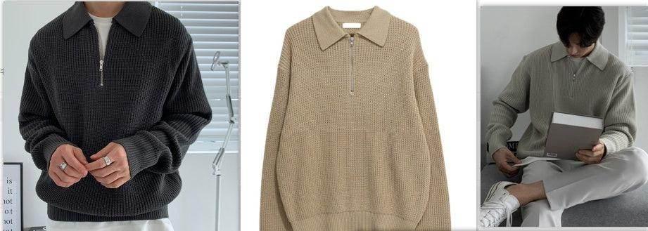 Solid Color Long-Sleeved Sweater Coat - Stylish & Cozy - ZA-Zola