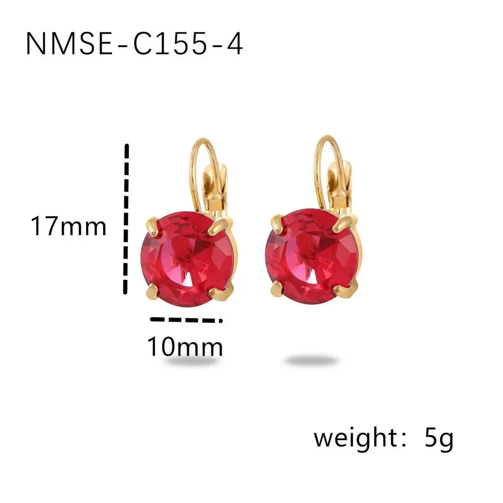Elegant Four-Claw Diamond Stud Earrings for Women - ZA-Zola