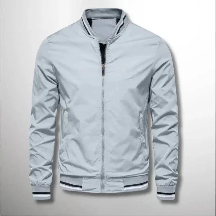 Men's Striped Zip-Up Jacket - Casual Sports Outerwear - ZA-Zola
