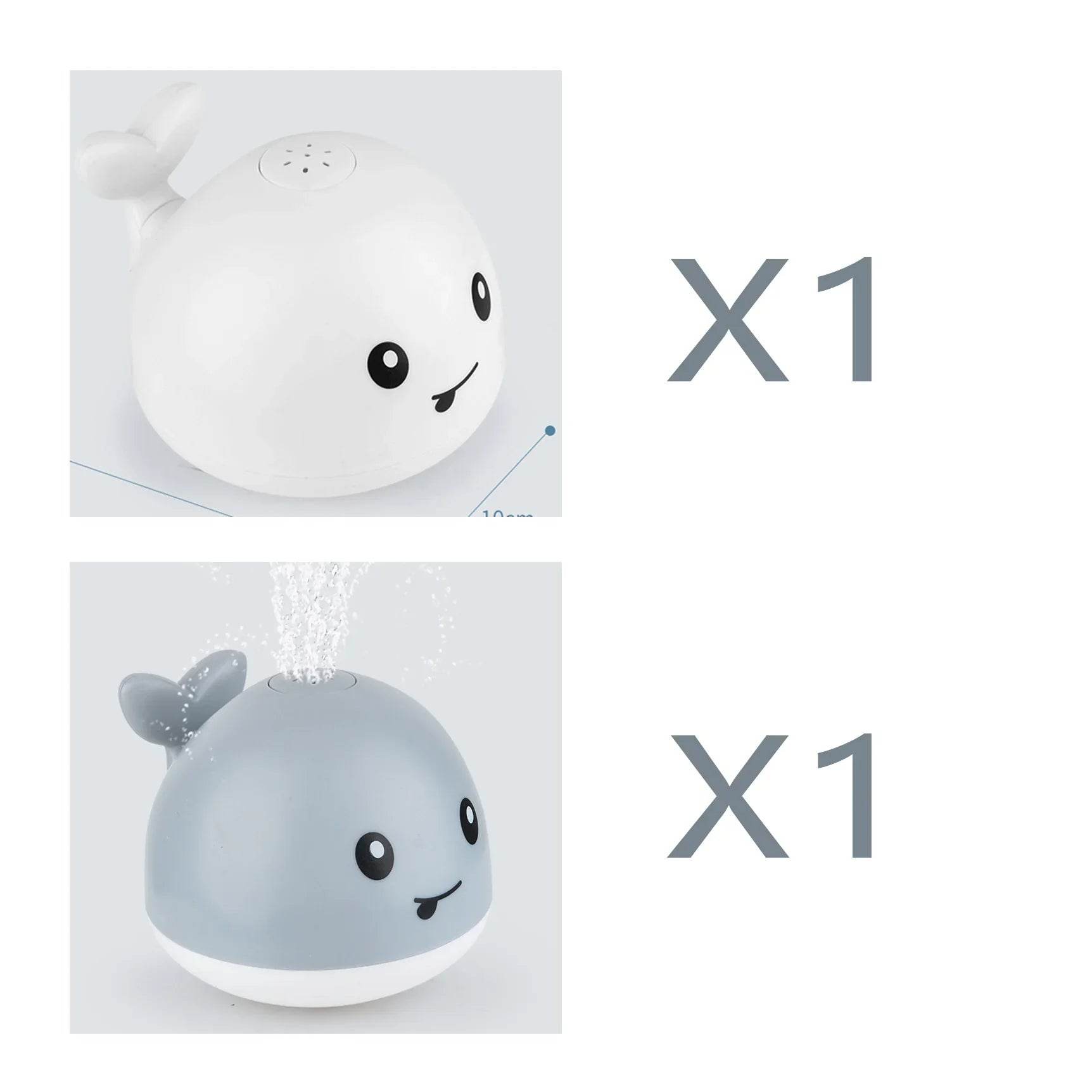 Electric Whale Bath Toy with Light & Water Spray - ZA-Zola