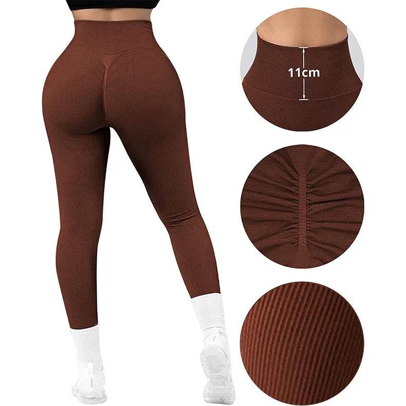 High Waist Seamless Leggings – Women’s Yoga Fitness Pants - ZA-Zola