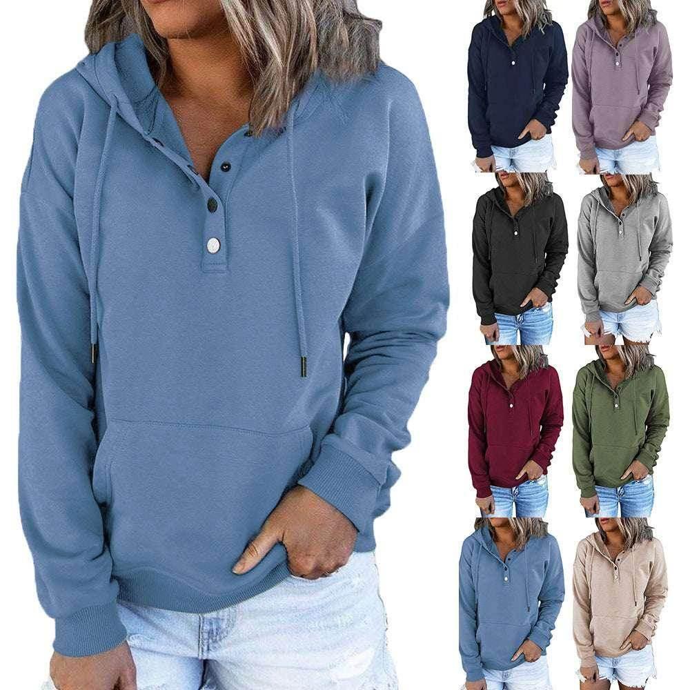 Buy Women's Button Hoodie – Stylish & Cozy! - ZA-Zola