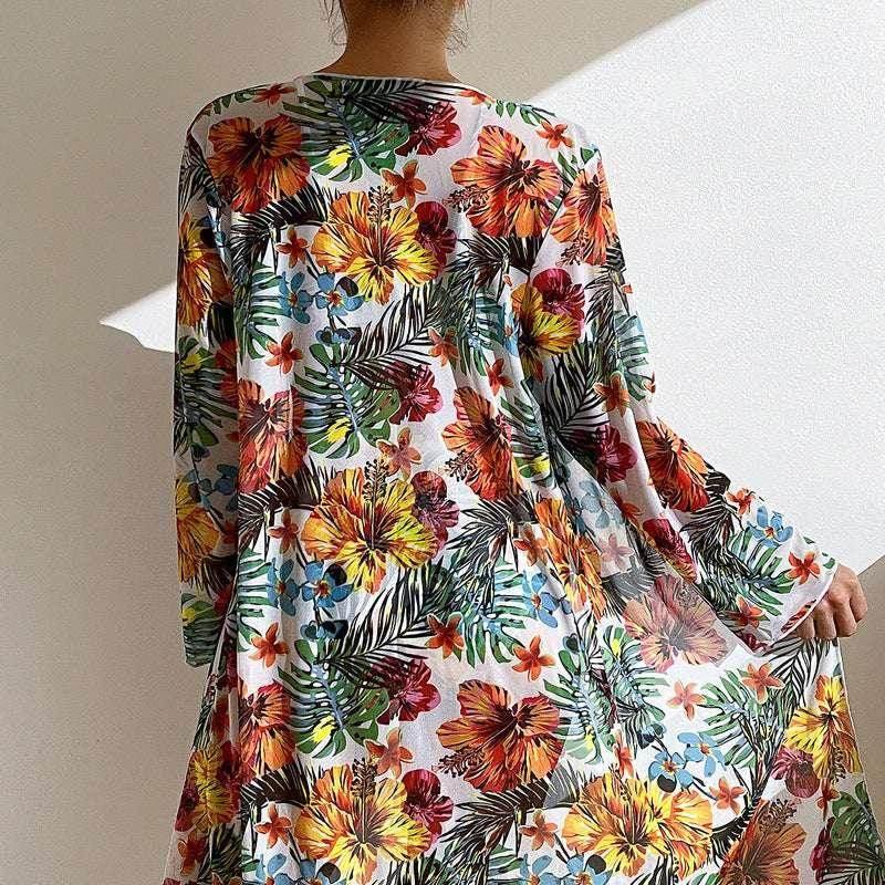 Women's Plus Size Bikini with Long Blouse Cover-Up | ZA-Zola - ZA-Zola