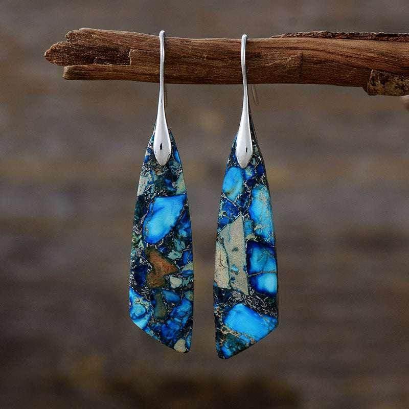 Bohemian Geometric Emperor Stone Earrings - ZA-Zola
