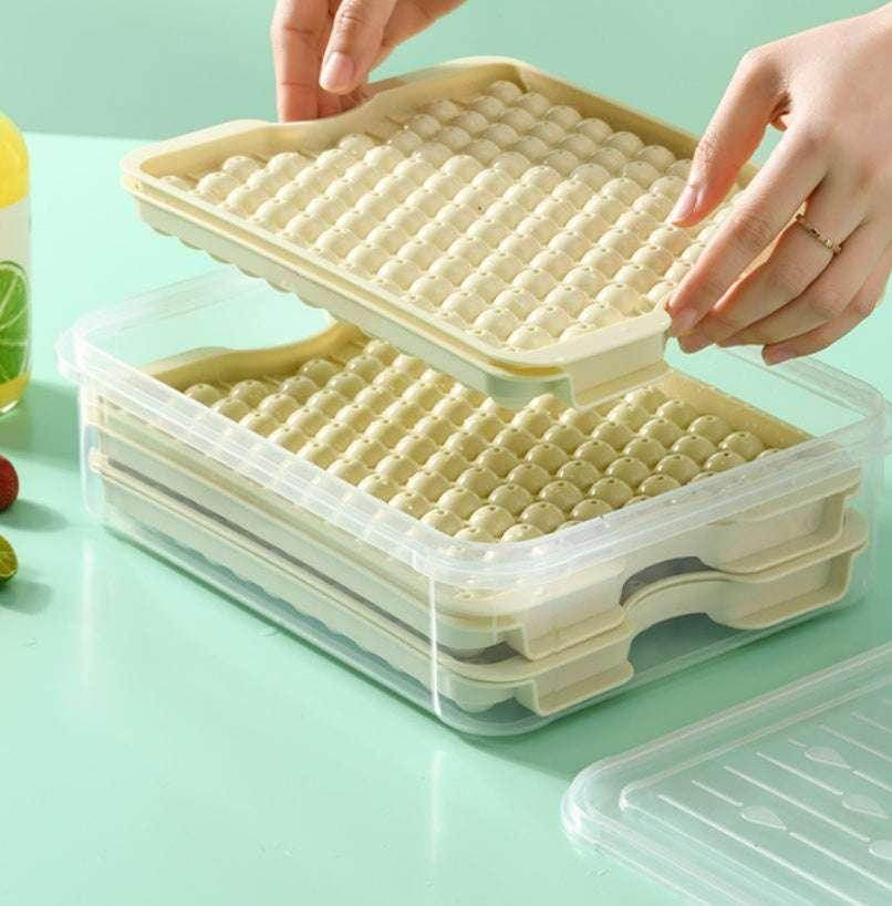 Ice Cube Mold with Lid – Sky Blue, Apricot, Modern Style - ZA-Zola