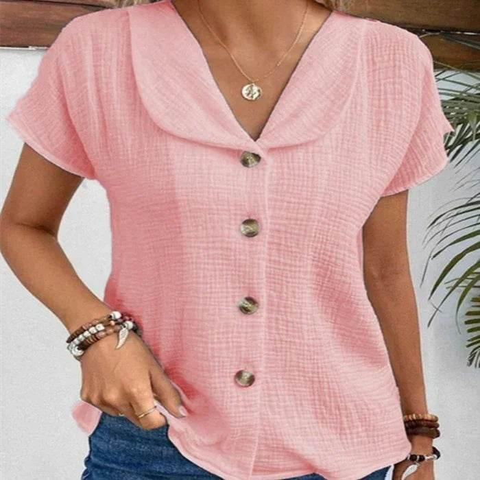 Summer Button Cardigan Top for Women – Loose Fit - ZA-Zola
