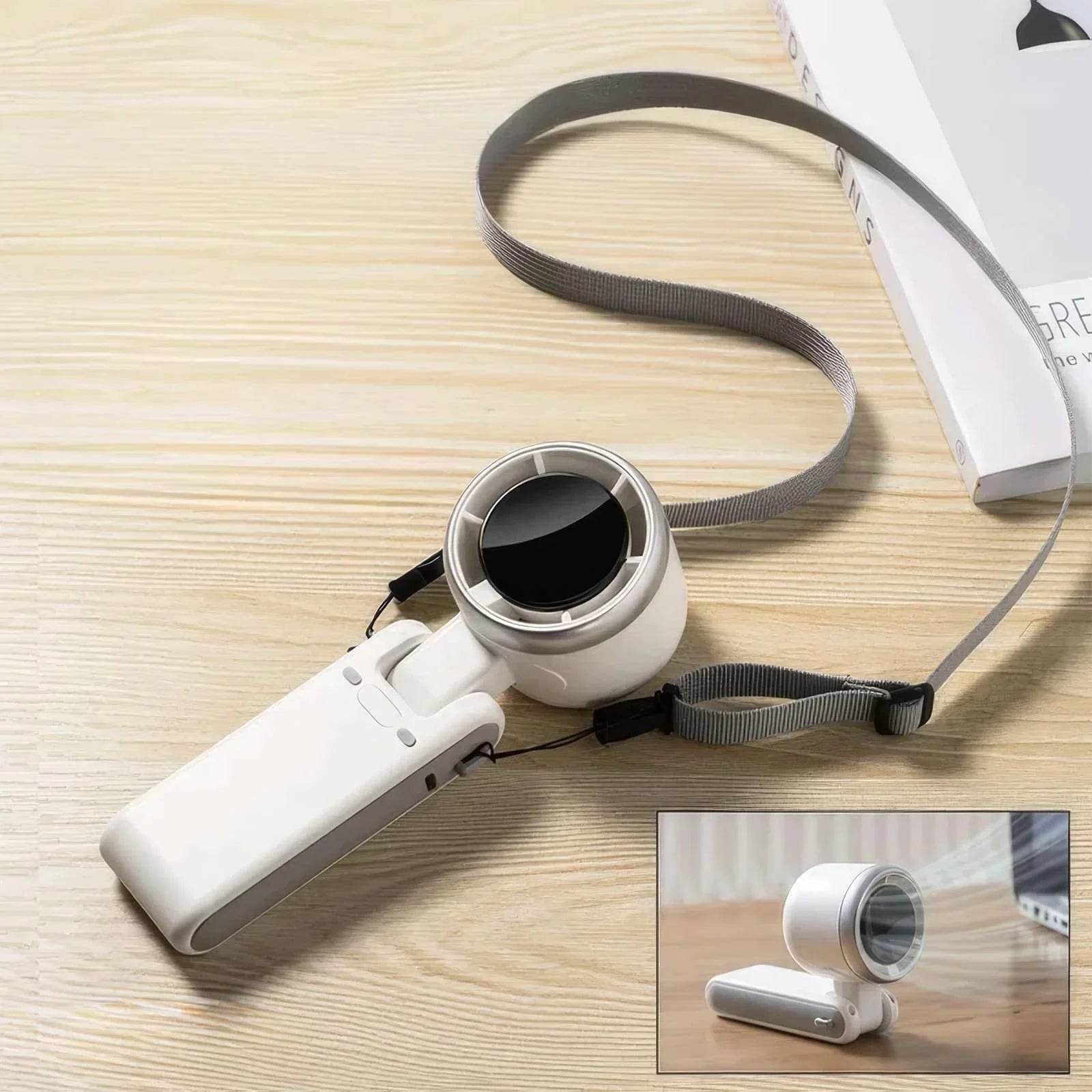 Mini Turbo Folding Fan with Neck & Desk Use - ZA-Zola