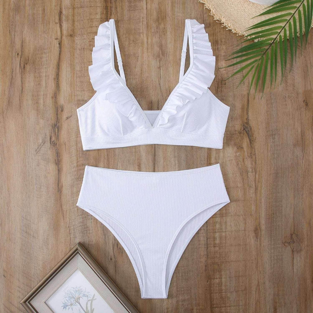 Retro Striped Bikini Set – Vacation Swimwear - ZA-Zola