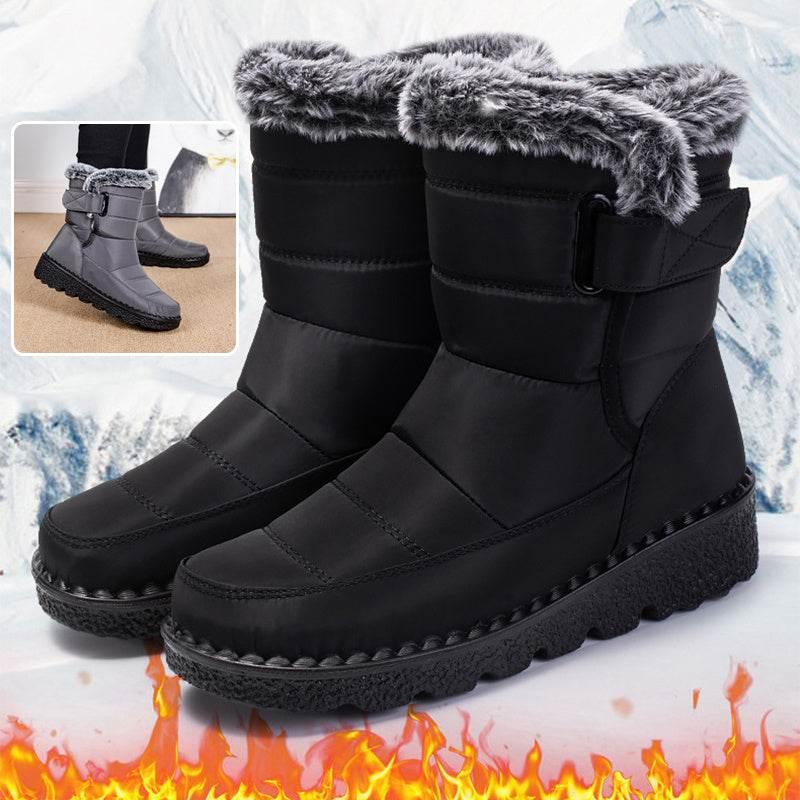 Women’s Snow Boots Waterproof Warm Plush Ankle Shoes Winter Wear - ZA-Zola