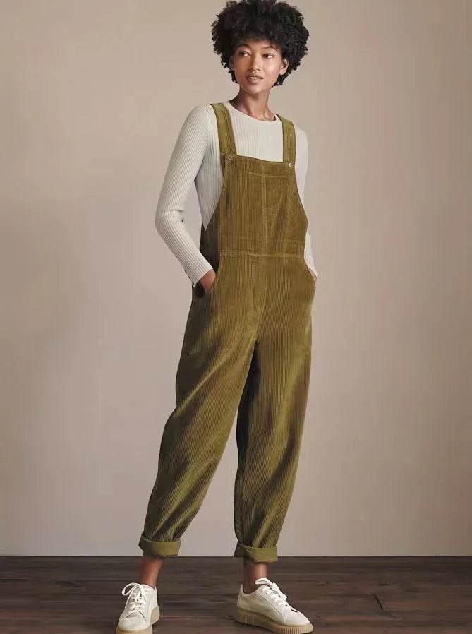Corduroy Bib Overalls for Women – Casual & Comfy - ZA-Zola