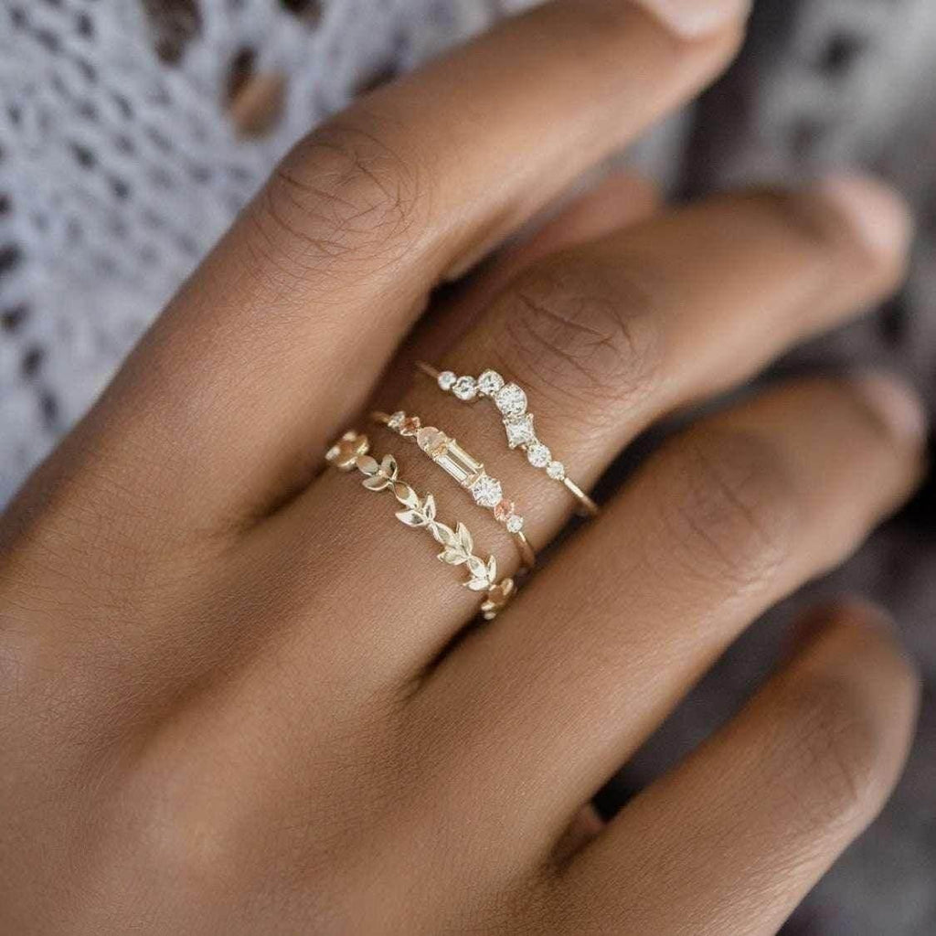 Gold Fashion Ring Set – 3 or 4-Piece for Women - ZA-Zola