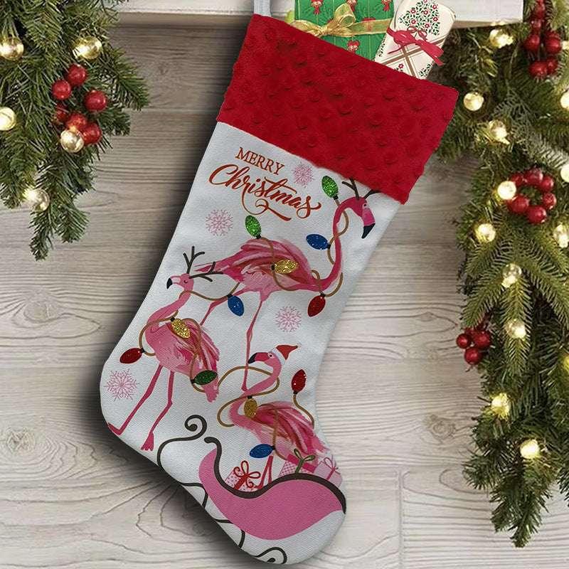 Flamingo Christmas Stockings Holiday Decoration Pendant - ZA-Zola
