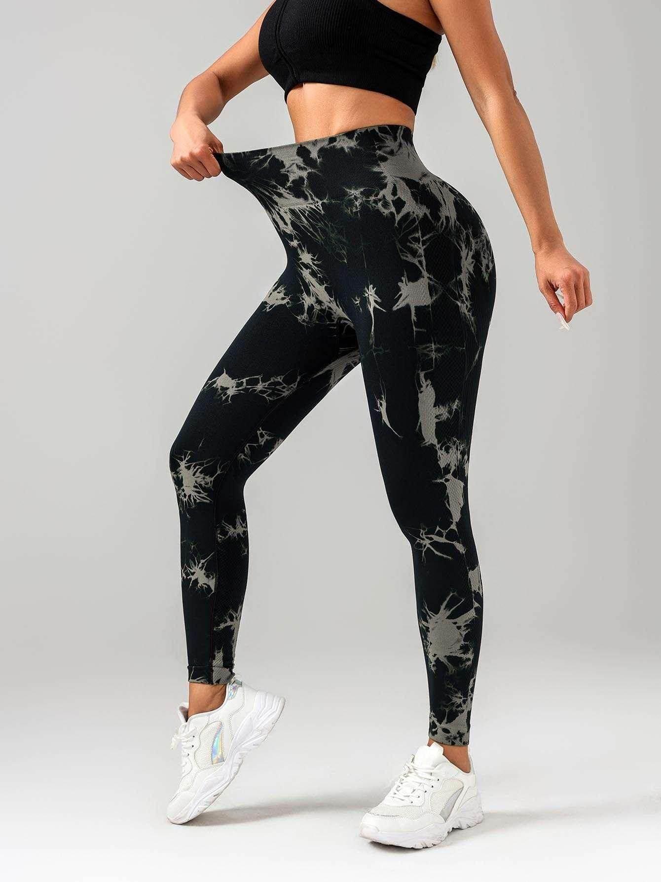 Tie Dye Seamless Leggings – High Waist Scrunch Butt Yoga Pants - ZA-Zola
