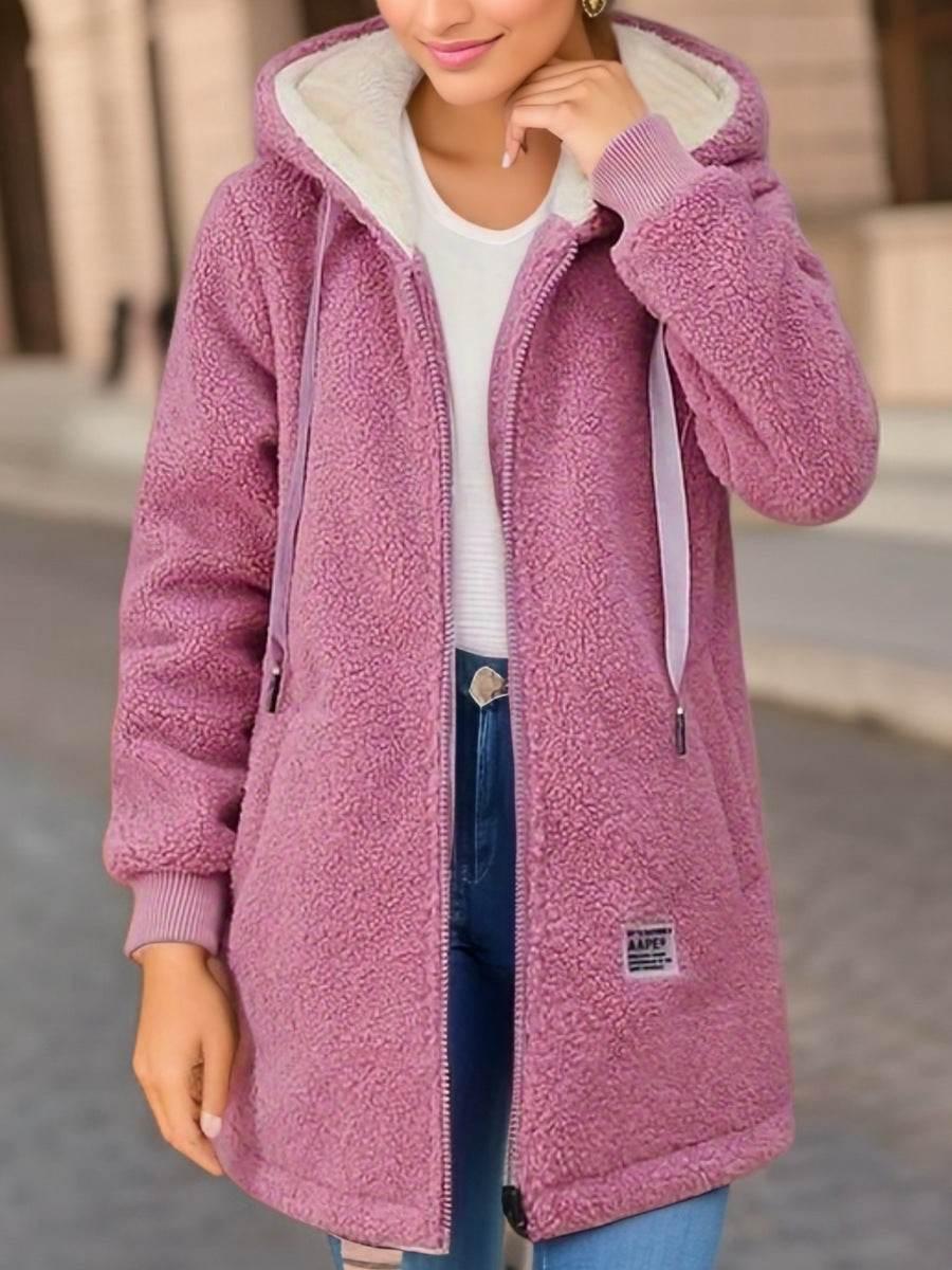 Winter Fleece Hooded Jacket – Casual Zip-Up Hoodie - ZA-Zola