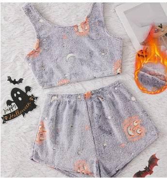 Halloween Luminous Pajamas | ZA-Zola Flannel Set - ZA-Zola