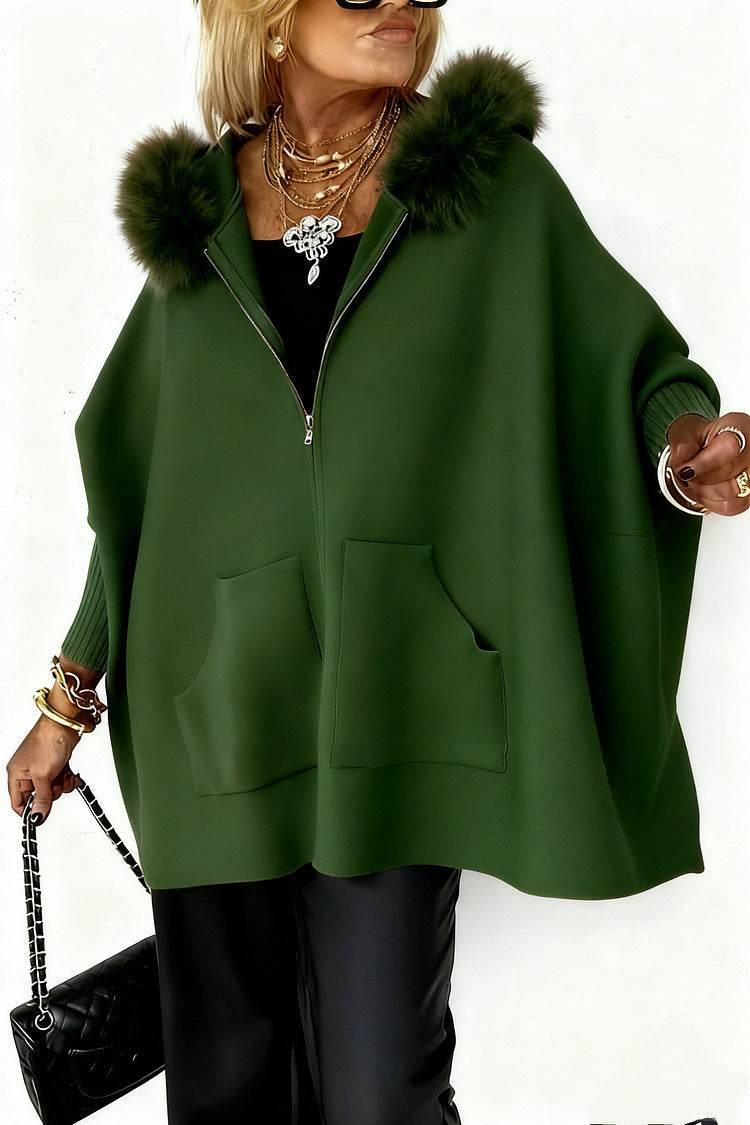 Plush Hooded Cardigan for Women | Warm Zip-Up Knit Jacket - ZA-Zola