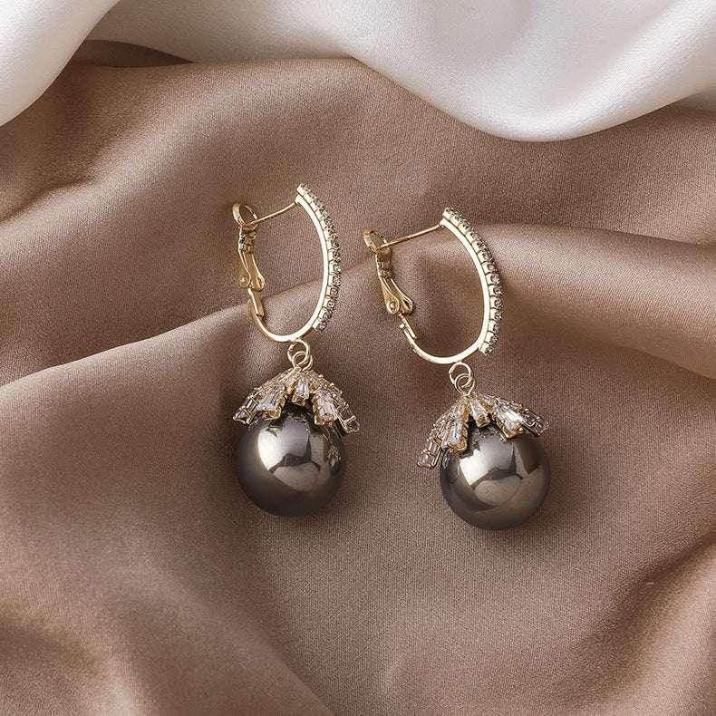 French Pearl Drop Earrings with 925 Silver Needle - ZA-Zola