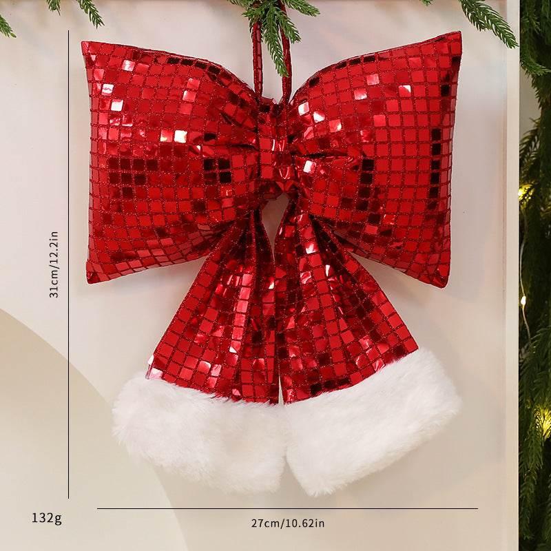 Mirror Bow Christmas Decoration for Tree | Gold, Silver & Red - ZA-Zola