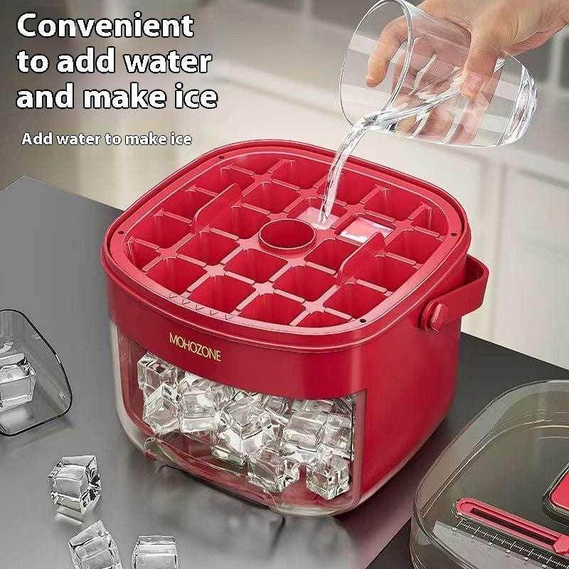 Portable 48-Grid Ice Tray & Bucket – 2L Capacity - ZA-Zola